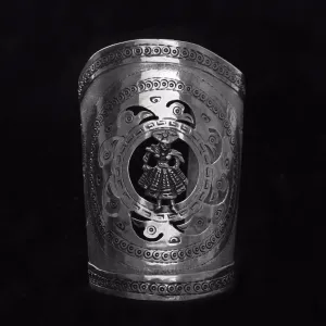 Peruvian Wide Sterling Arm Cuff