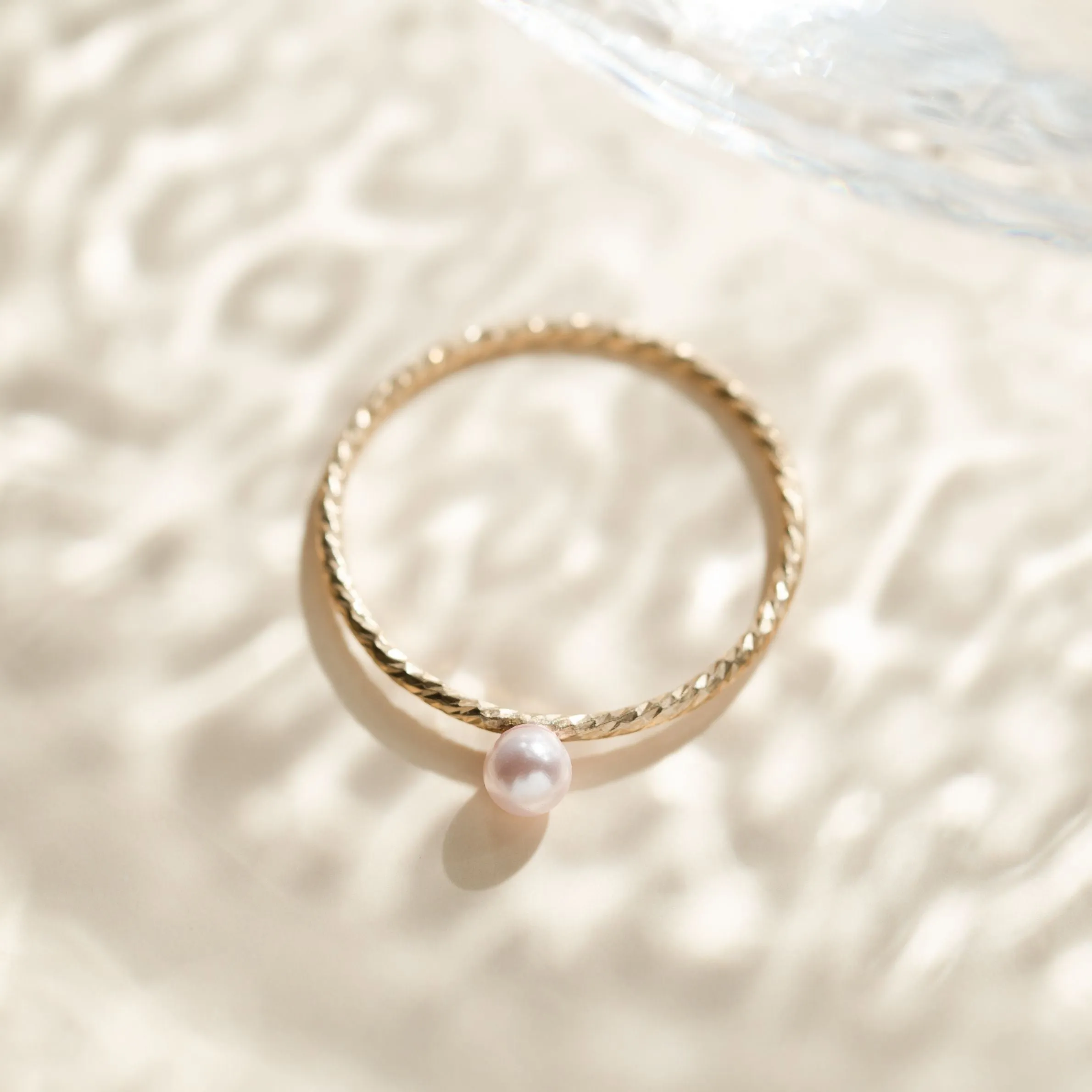 PINK PEARL SPARKLE RING