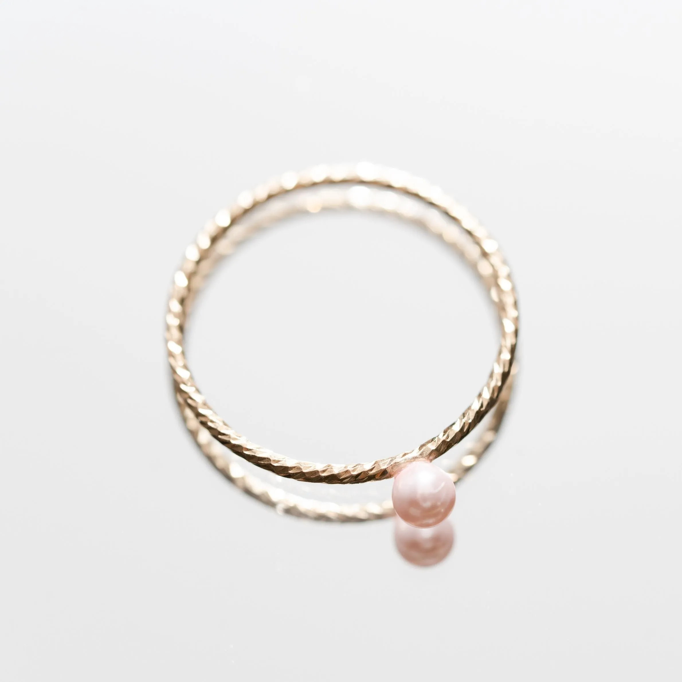 PINK PEARL SPARKLE RING