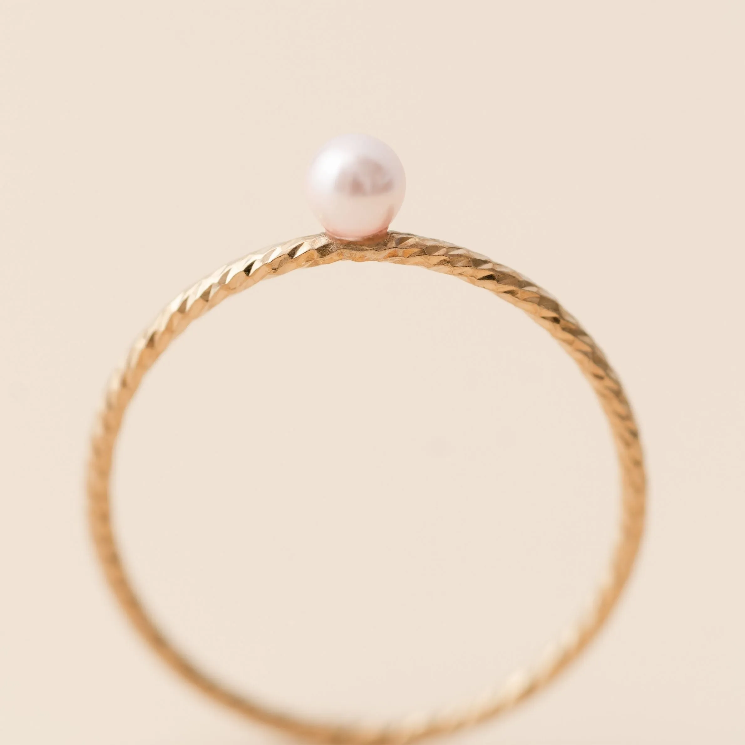 PINK PEARL SPARKLE RING