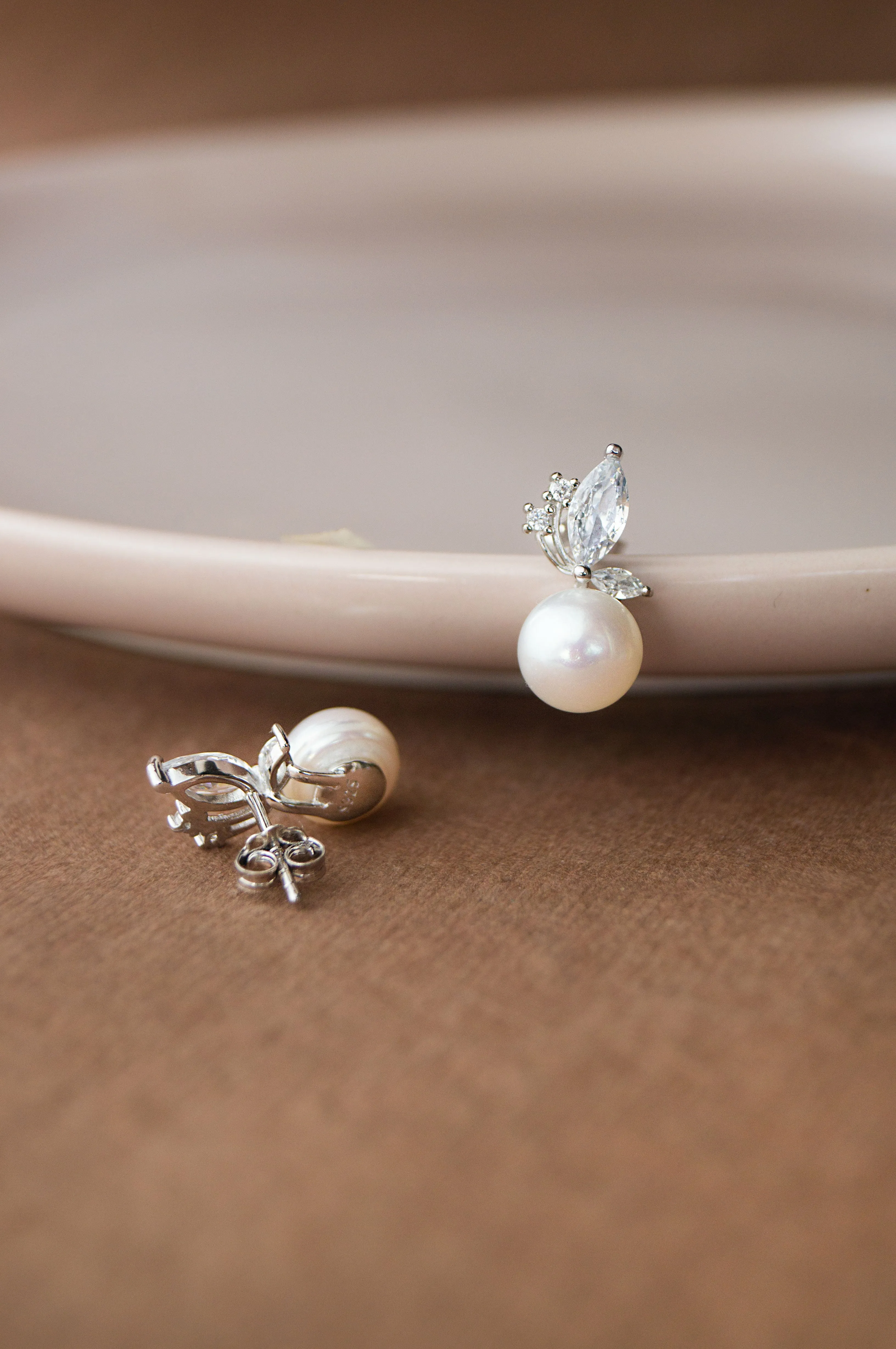 Pixie Dust Pearl Sterling Silver Stud Earrings
