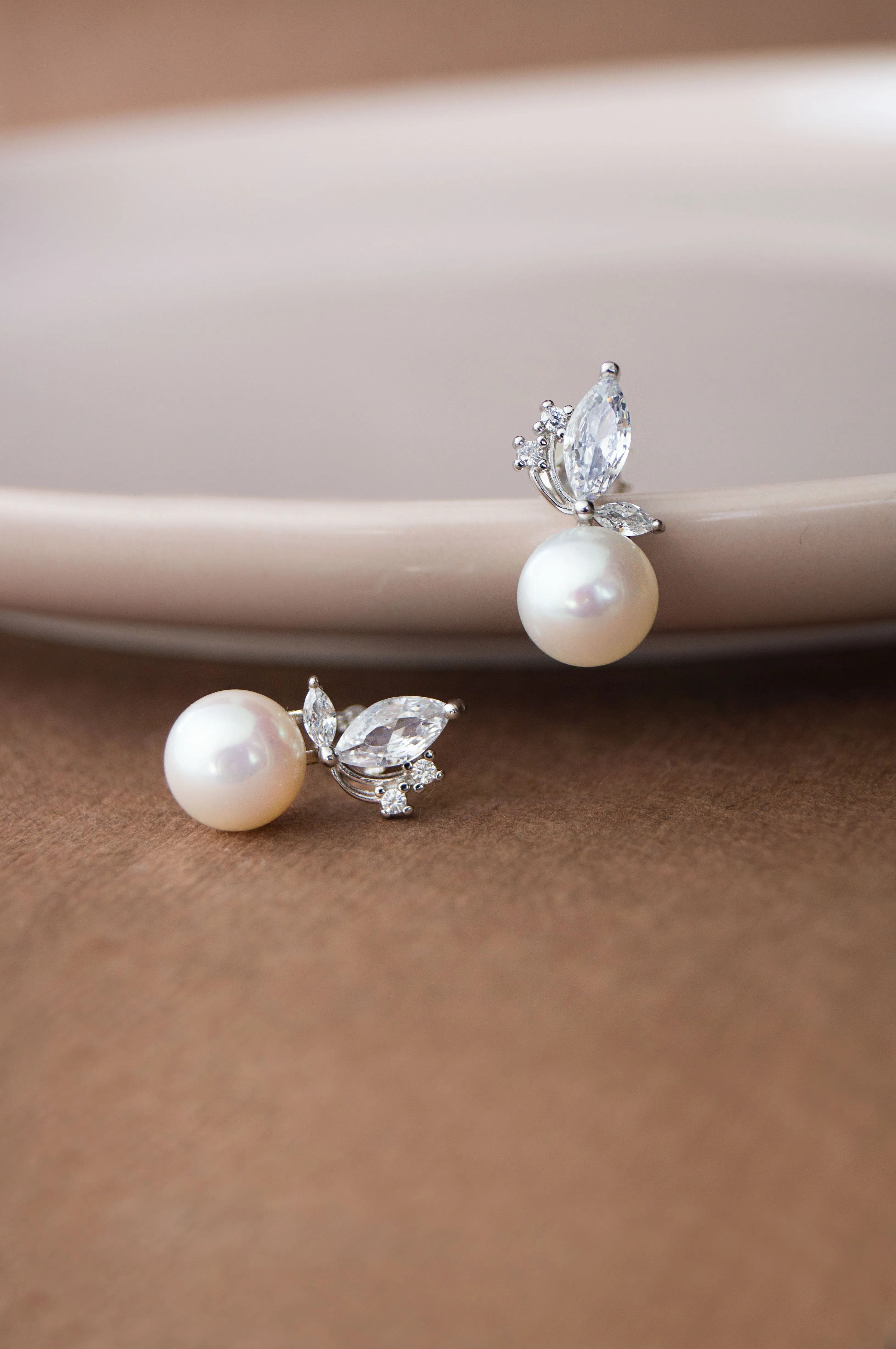 Pixie Dust Pearl Sterling Silver Stud Earrings