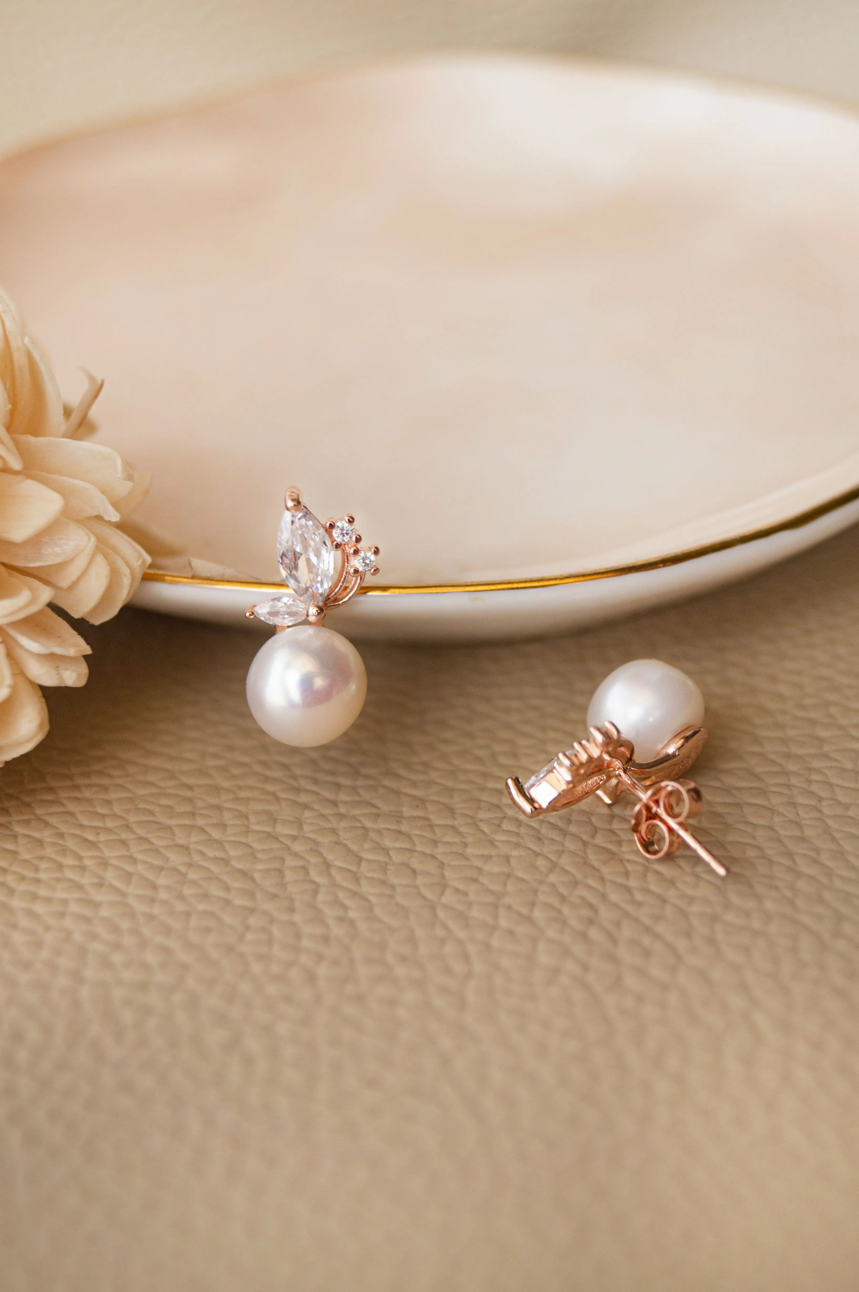 Pixie Dust Pearl Sterling Silver Stud Earrings