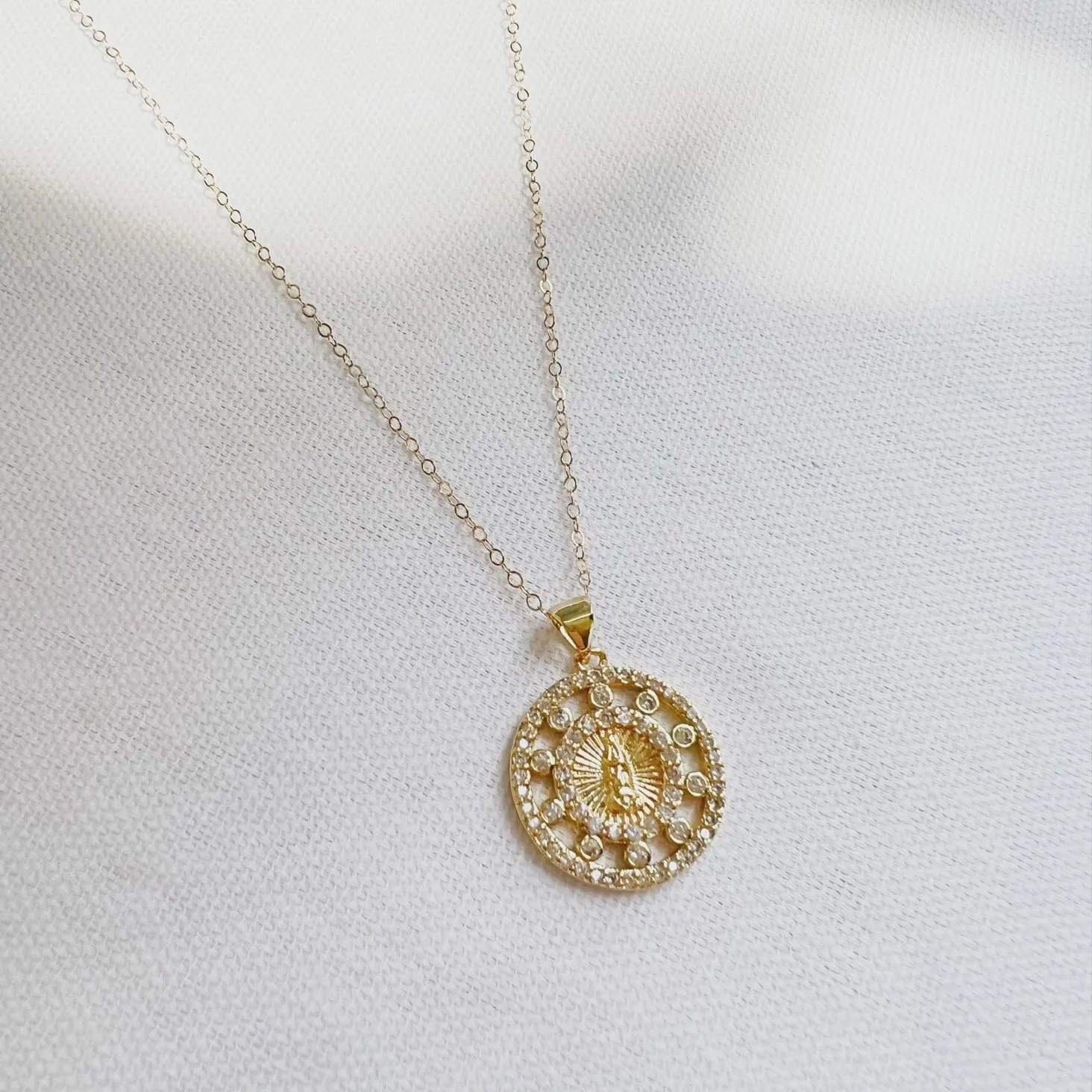 Prayer Mary Religious Pendant