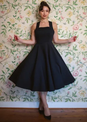 Pretty Dress Company Kirstin Pinafore 50's Swing Dress Black