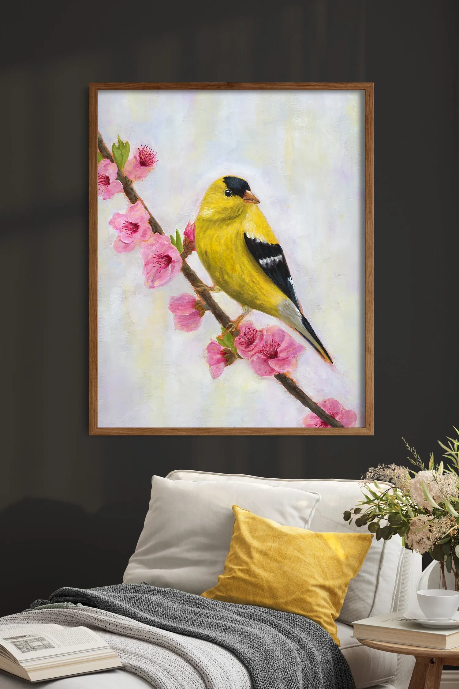 "Augur" Goldfinch Bird Art Print