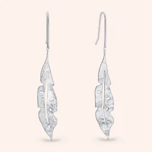 "Baily" High Polish Leaf Dangle Earrings
