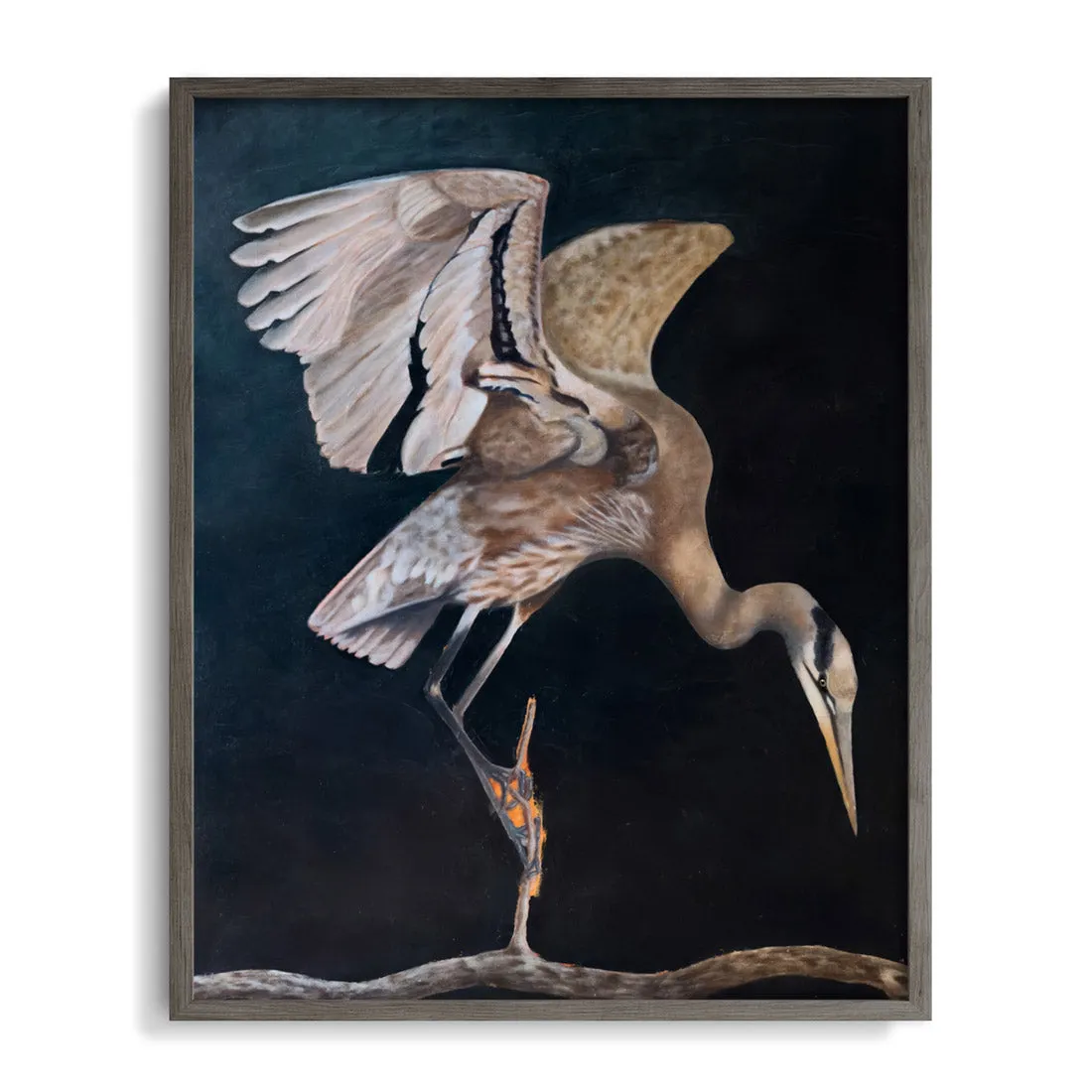 "Luna" Heron Art Print