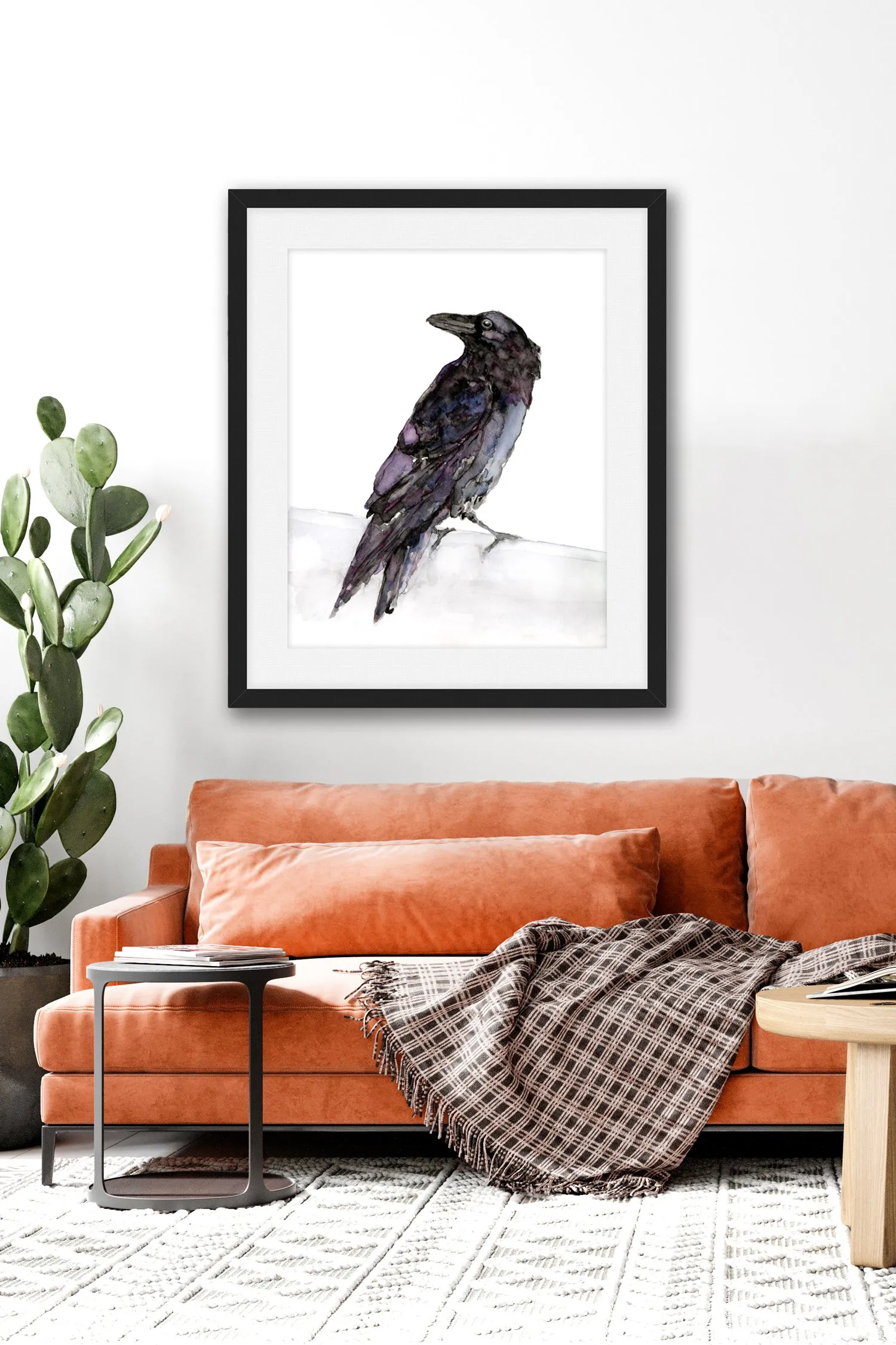 "Raven" Watercolor Art Print