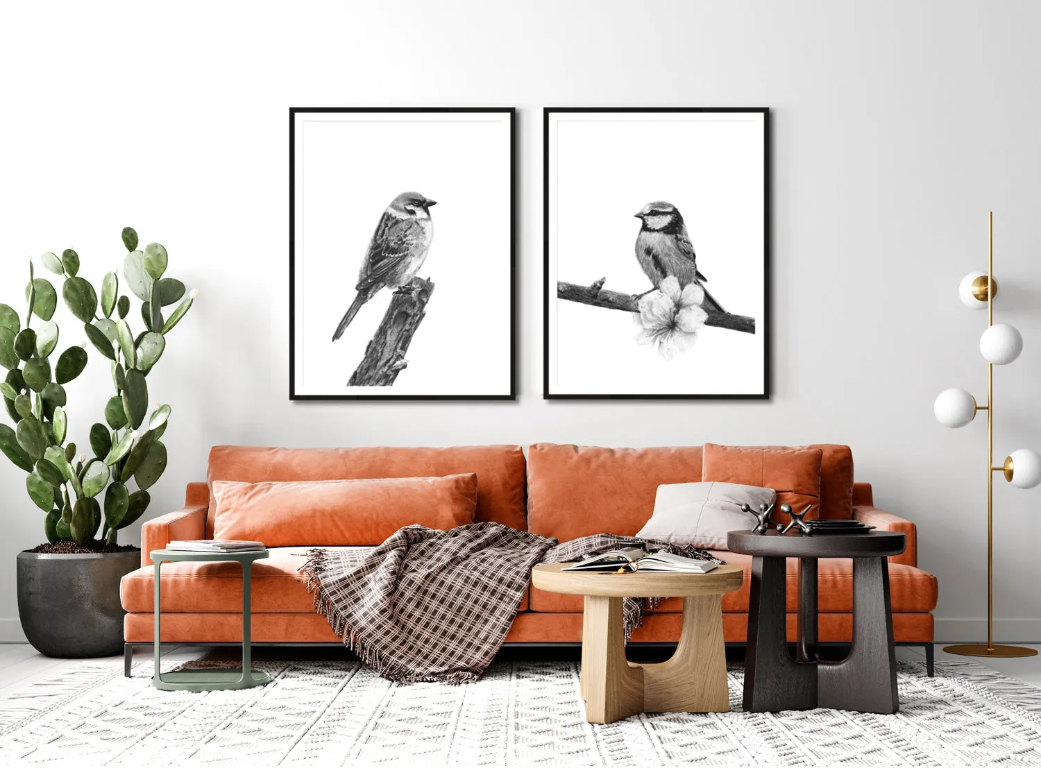 "Songbird" Charcoal Art Print