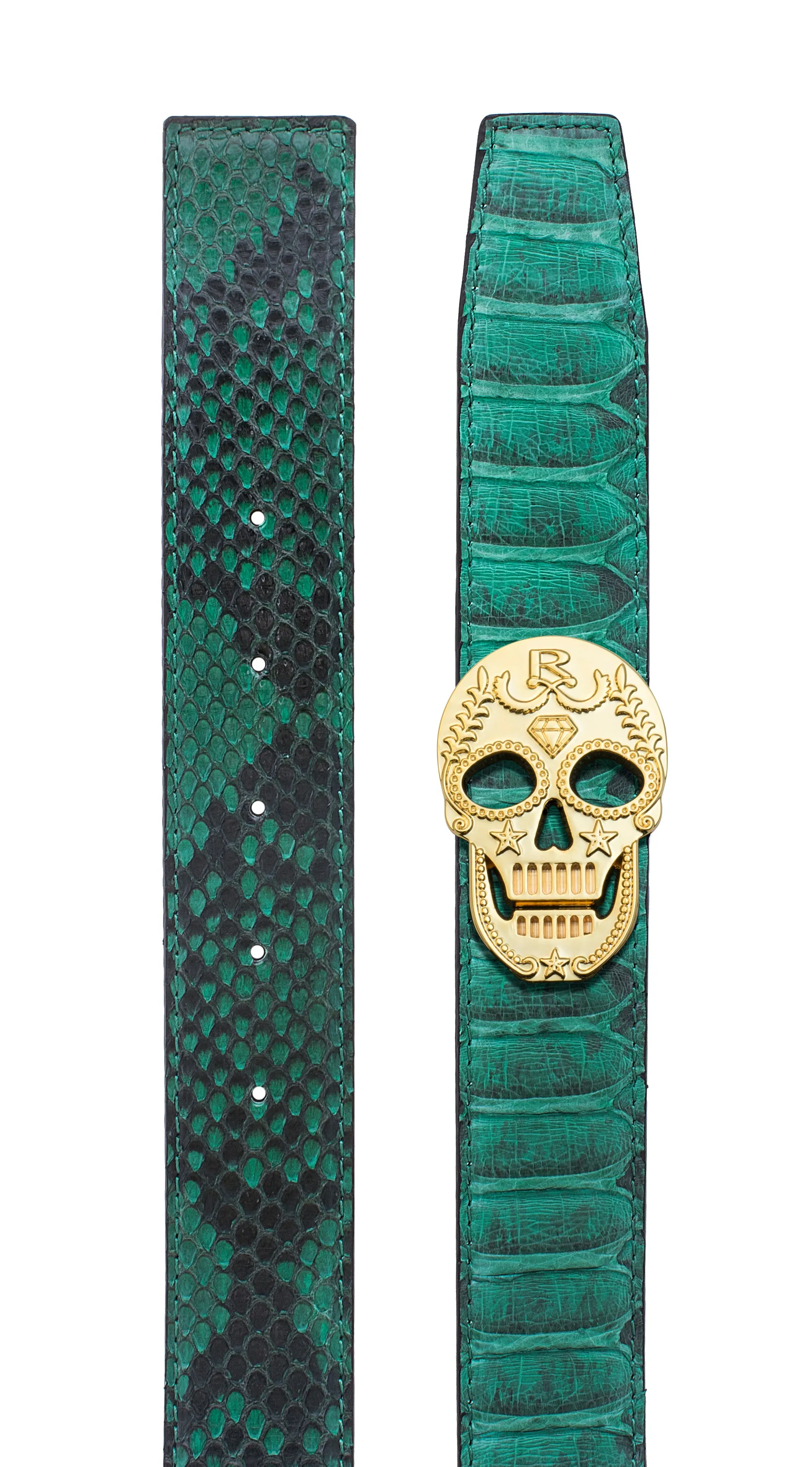 Rayal Green Python Belt