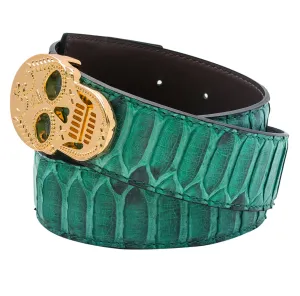 Rayal Green Python Belt
