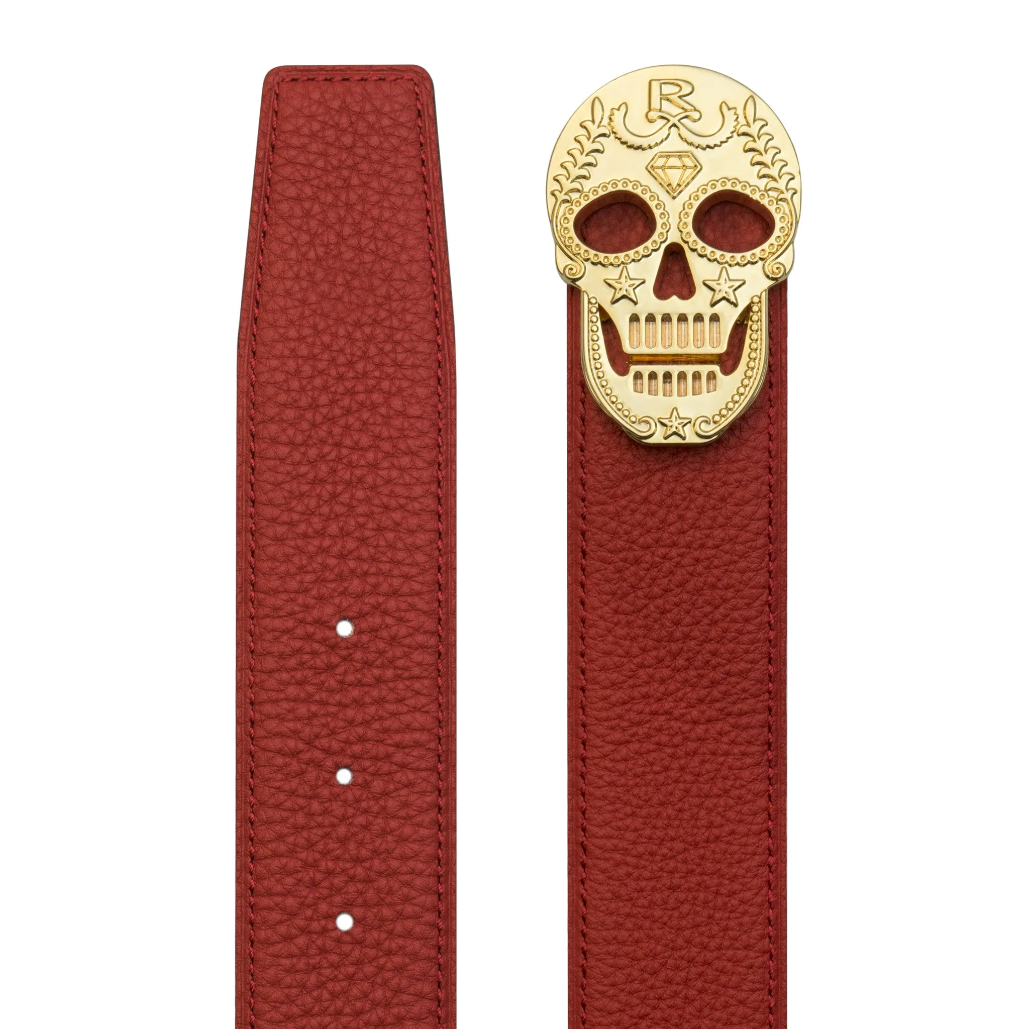 Rayal Reversible Calf Skin Belt-Black