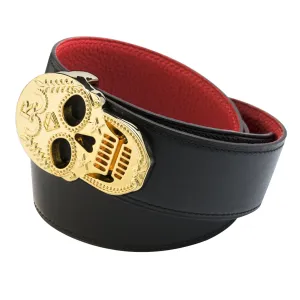 Rayal Reversible Calf Skin Belt-Black