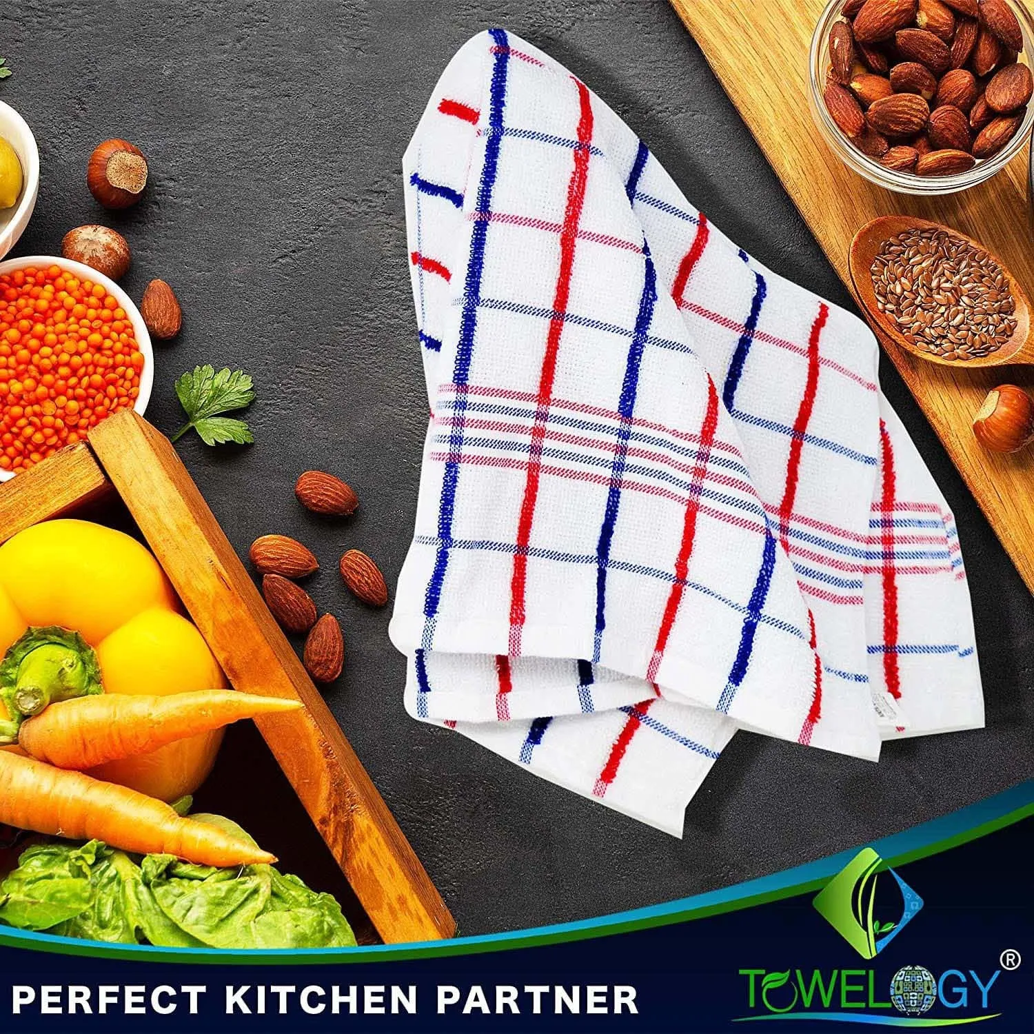 Regent Cotton Dobby Weave Tea Towels – British-Themed Kitchen Towels