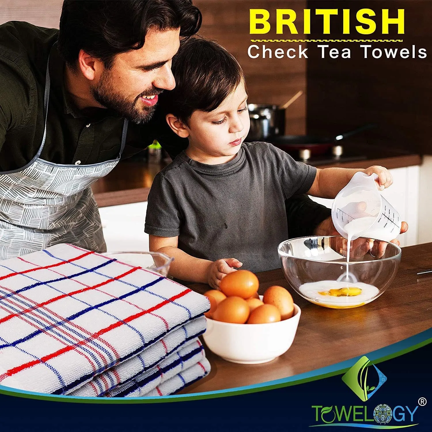 Regent Cotton Dobby Weave Tea Towels – British-Themed Kitchen Towels