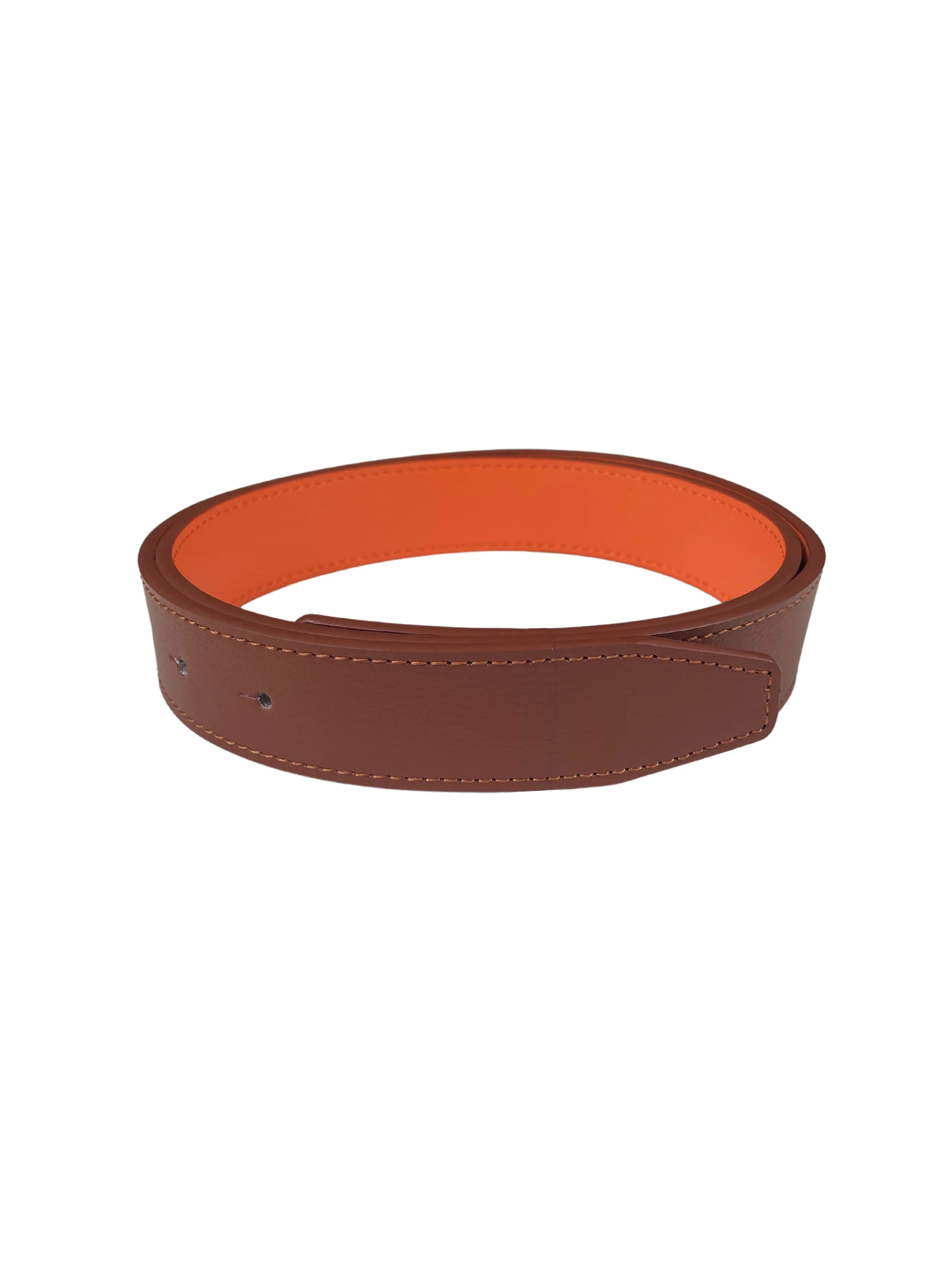 Reversible Leather Belt in Habanero/Chestnut