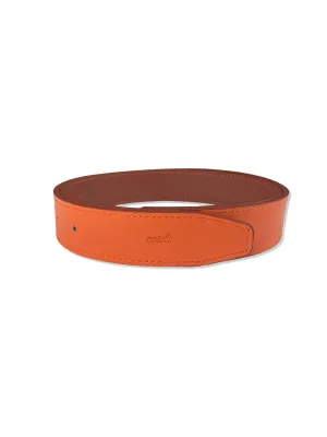 Reversible Leather Belt in Habanero/Chestnut