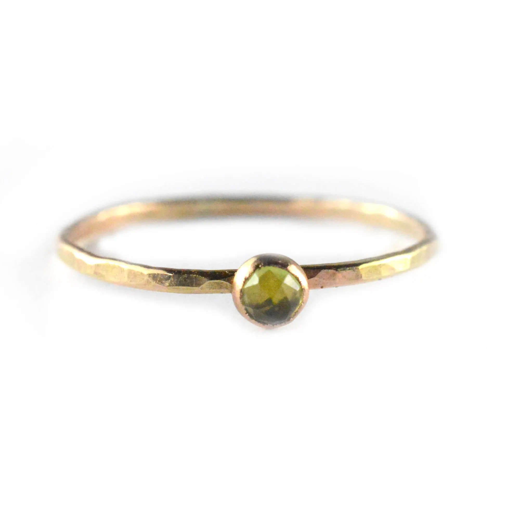 Rose Cut Peridot Ring