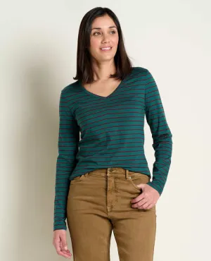 Rose Long Sleeve Tee - Port Bold Stripe