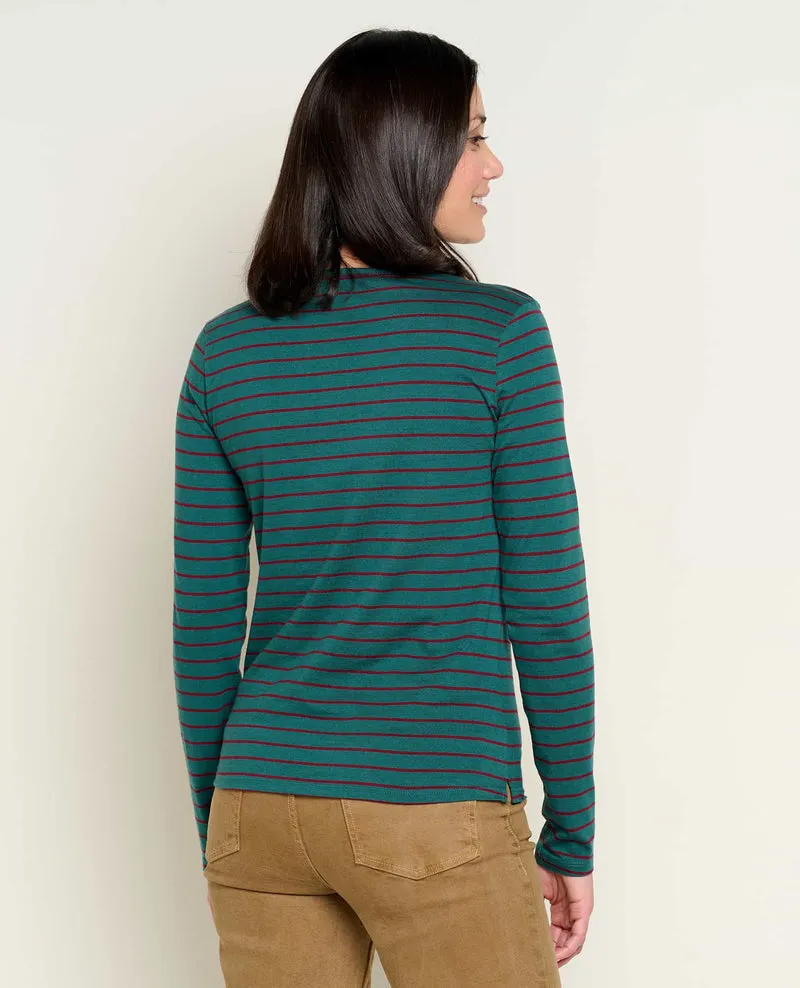 Rose Long Sleeve Tee - Port Bold Stripe