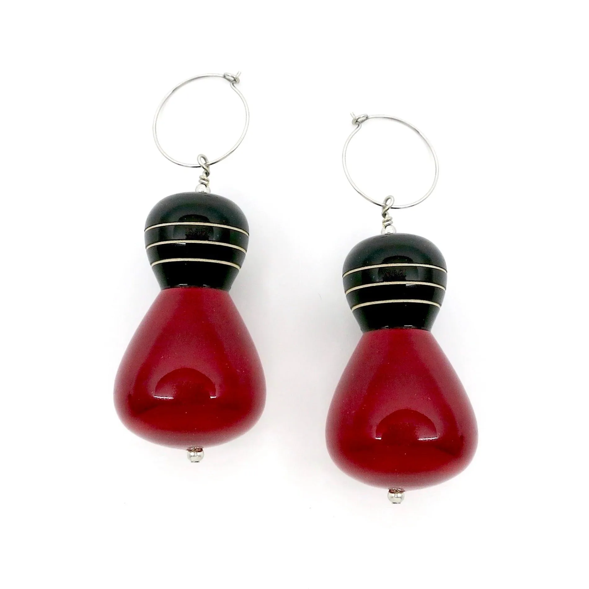 Salt n' Pepper ear hoops (available in 4 different colors)