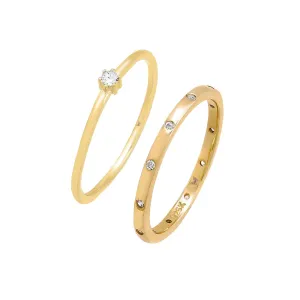 Scattered Stones Ring Combo Set