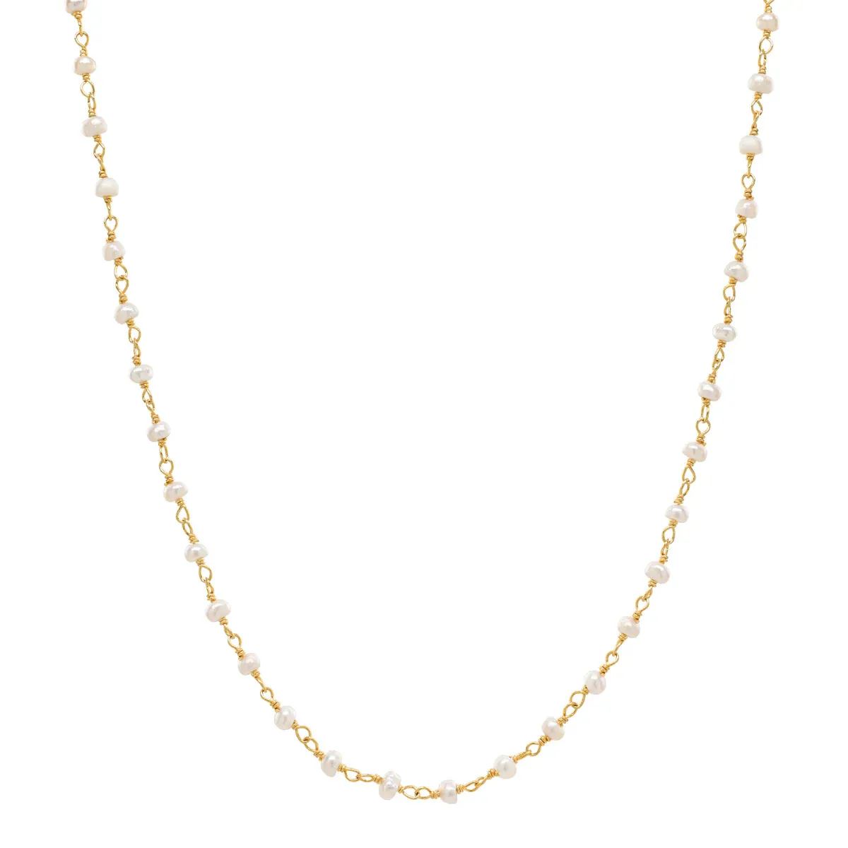Sea Lustre Mini Pearl & Gold Necklace