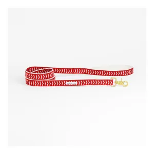 SEE SCOUT SLEEP Standard Leash 1/2" Chef l'Bark - Fire Red x Cream x Black