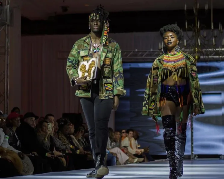 Shameek Kente Gold - Afro Camo Jacket