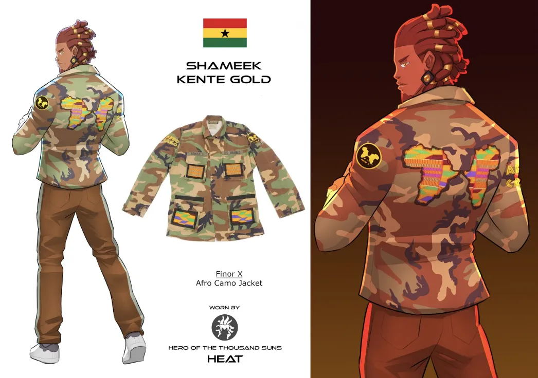 Shameek Kente Gold - Afro Camo Jacket