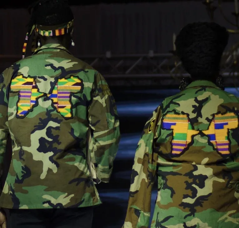Shameek Kente Gold - Afro Camo Jacket