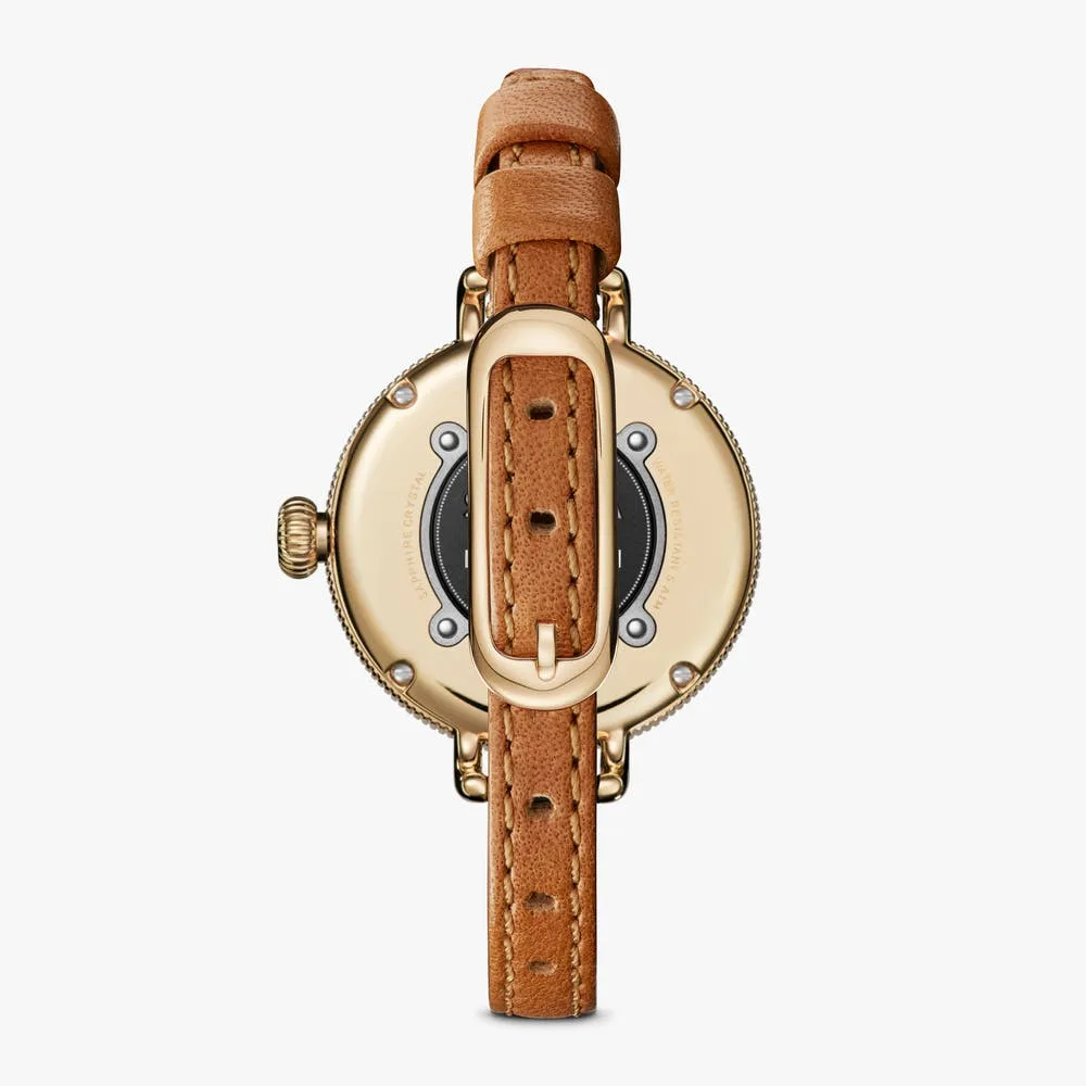 Shinola The Birdy Moon Phase 34mm Leather Strap S0120008179
