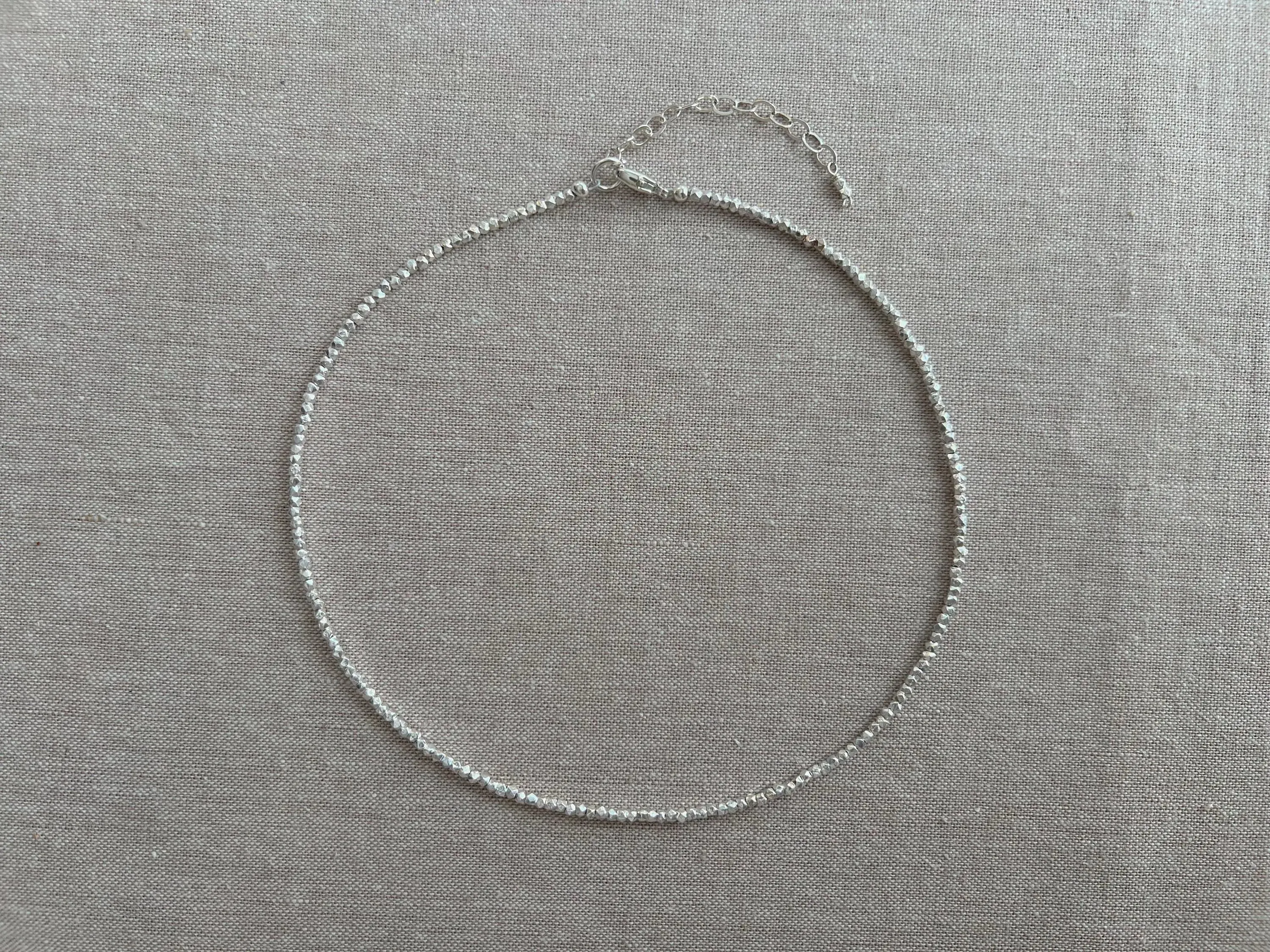 Silver Nuggets Necklace