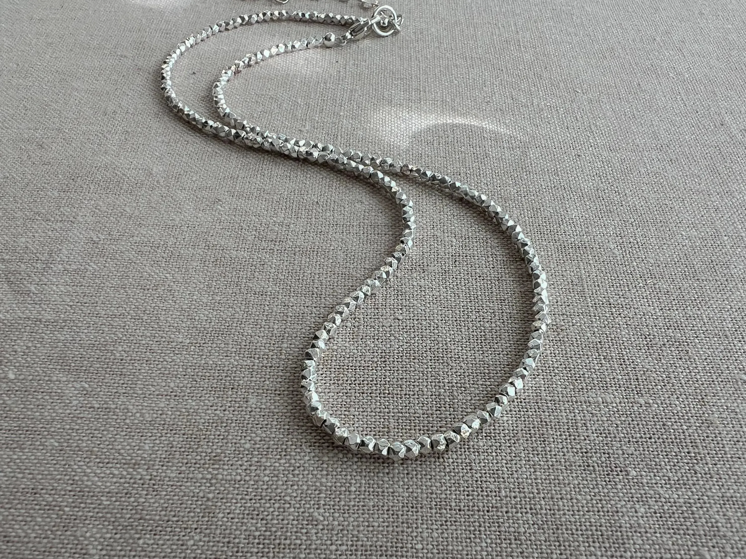 Silver Nuggets Necklace