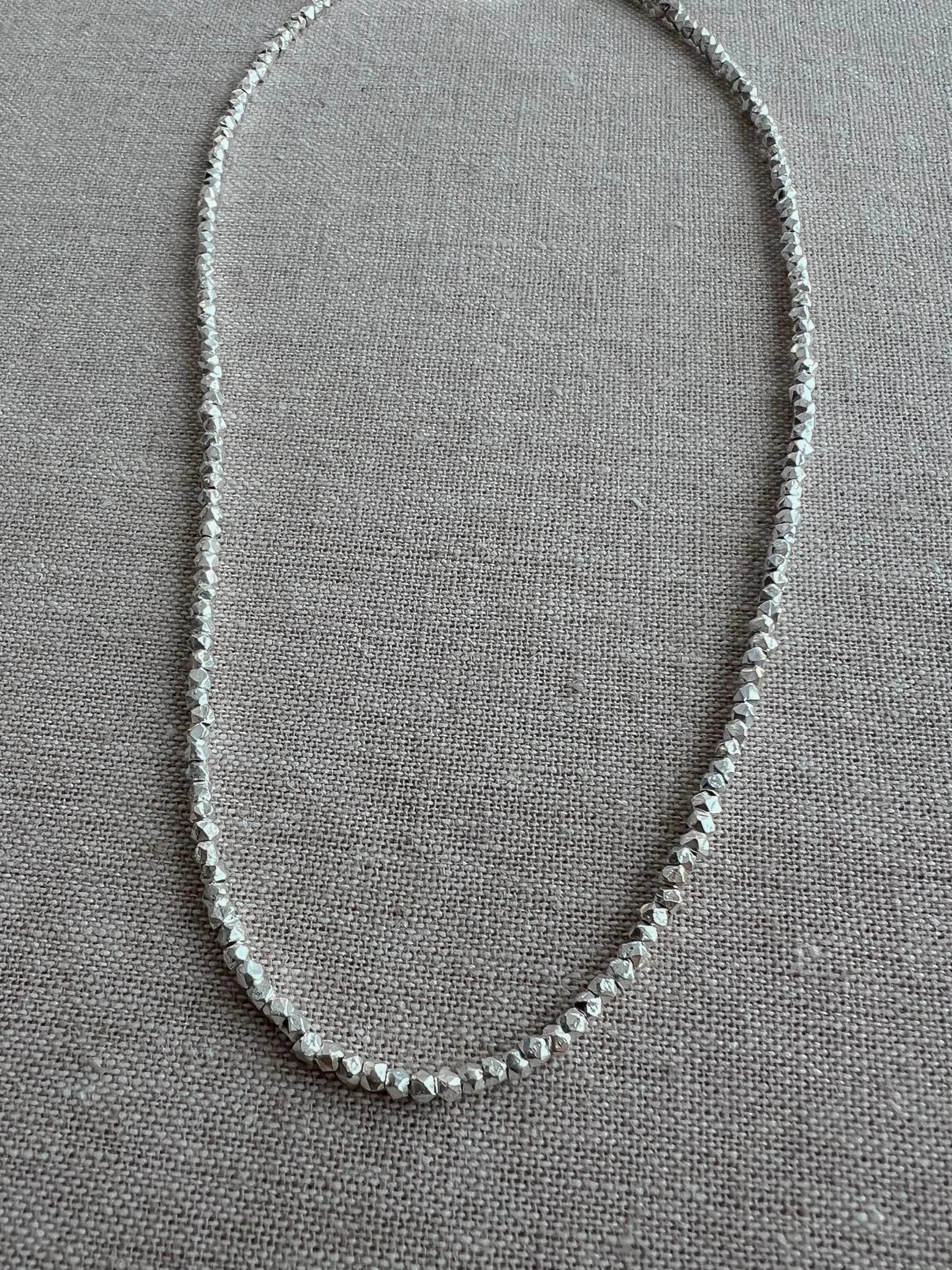 Silver Nuggets Necklace