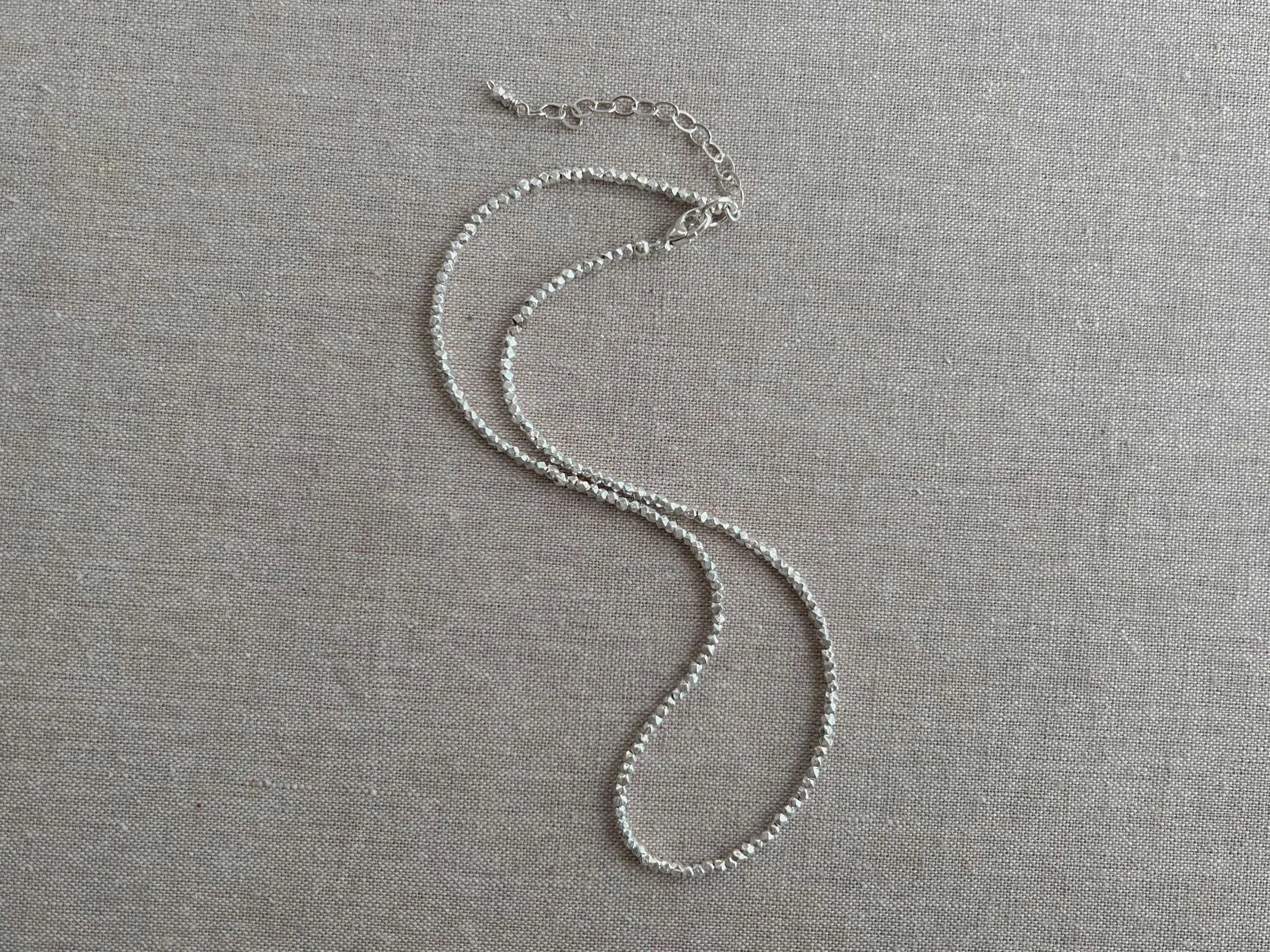 Silver Nuggets Necklace