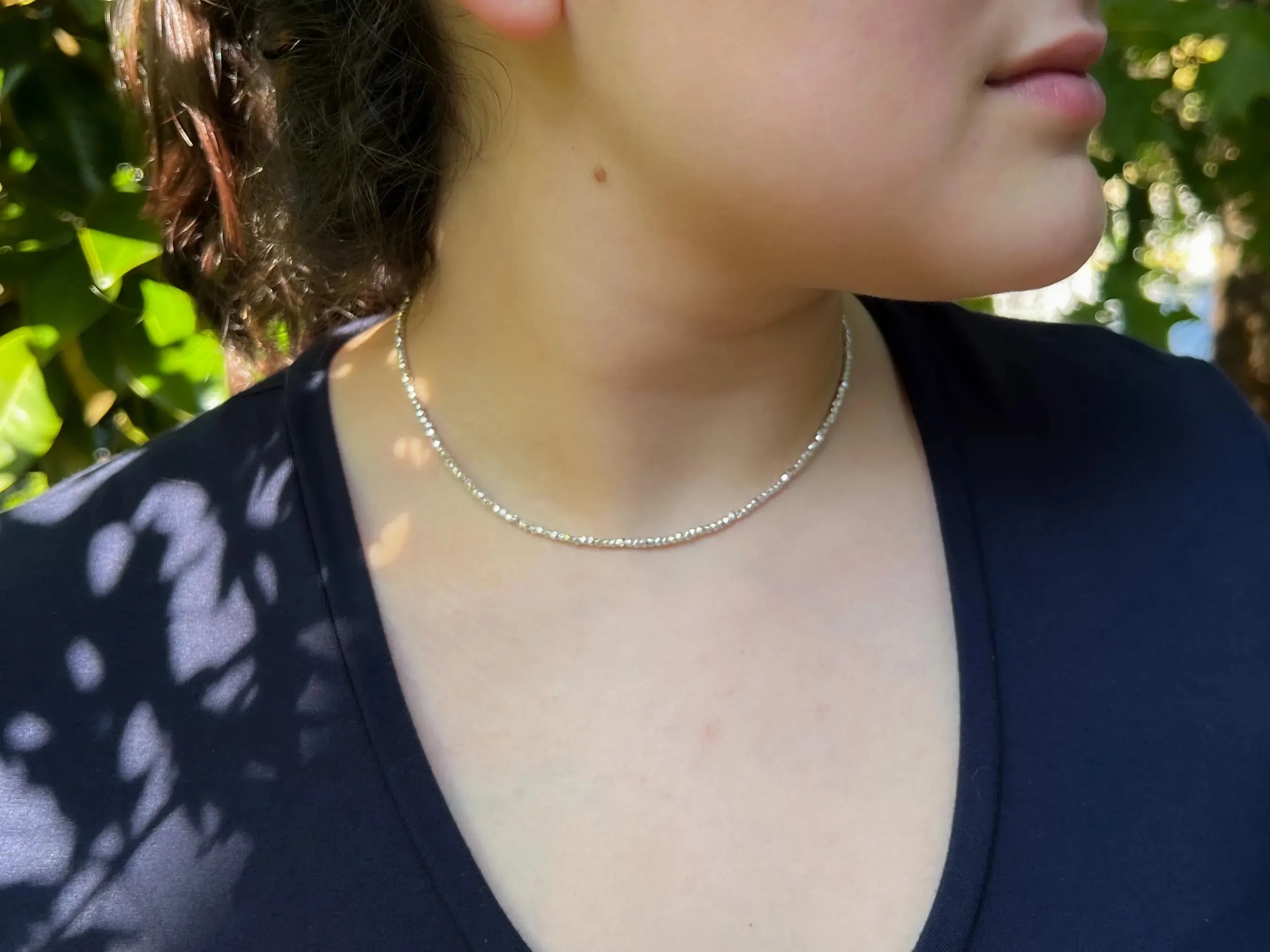 Silver Nuggets Necklace