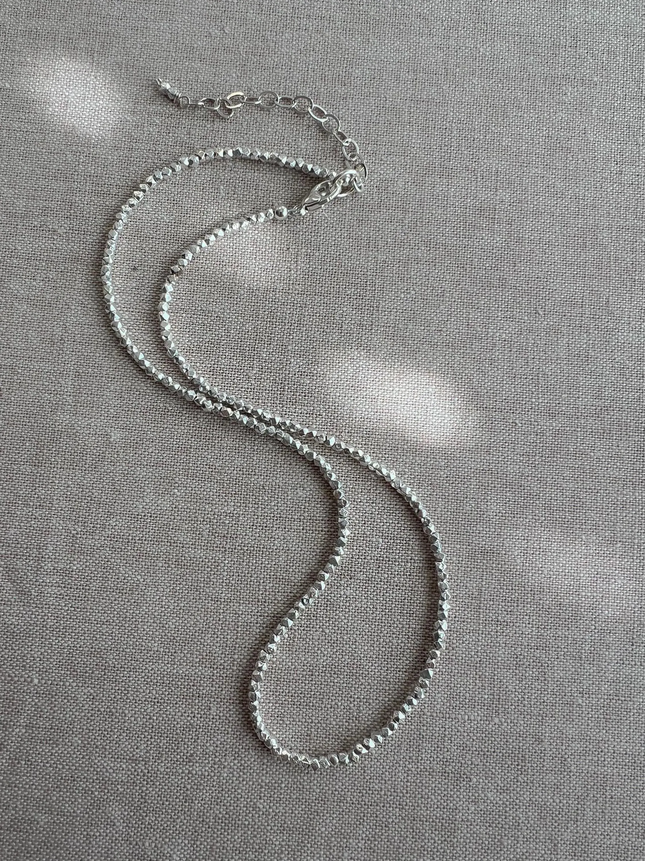 Silver Nuggets Necklace