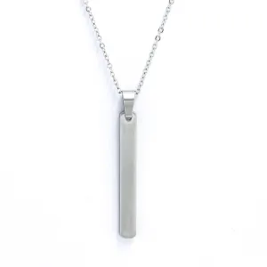 Small Size l Shape Pendant With Thin Chain for Men & Women -  Silver Color