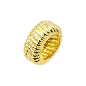 Solid Wide Ridged Eternity Band