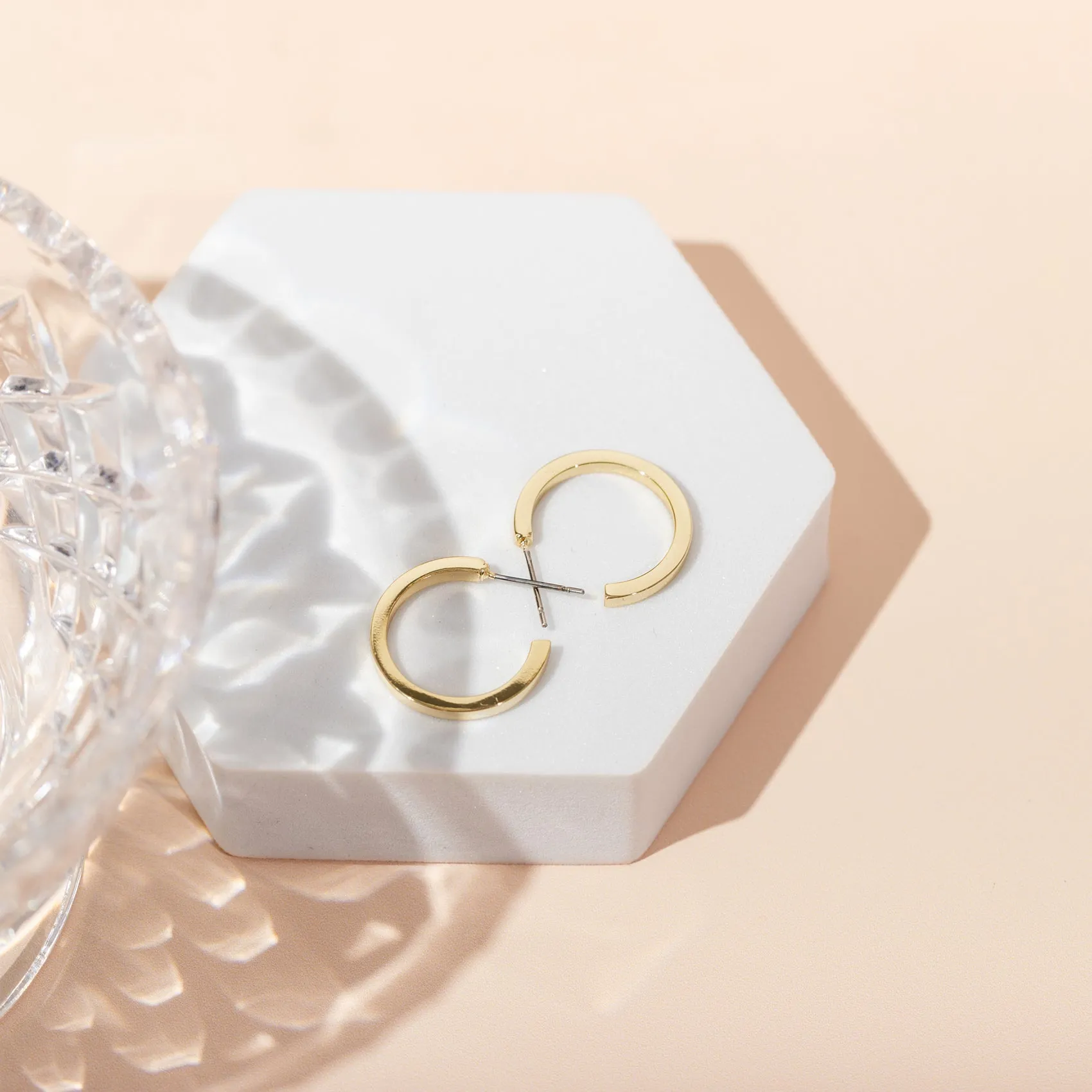 Square Edge Open Hoop