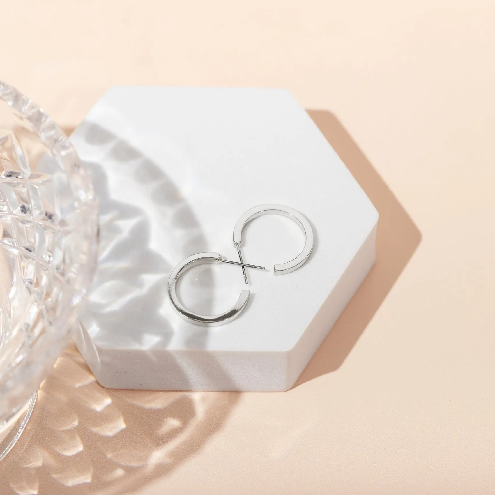 Square Edge Open Hoop