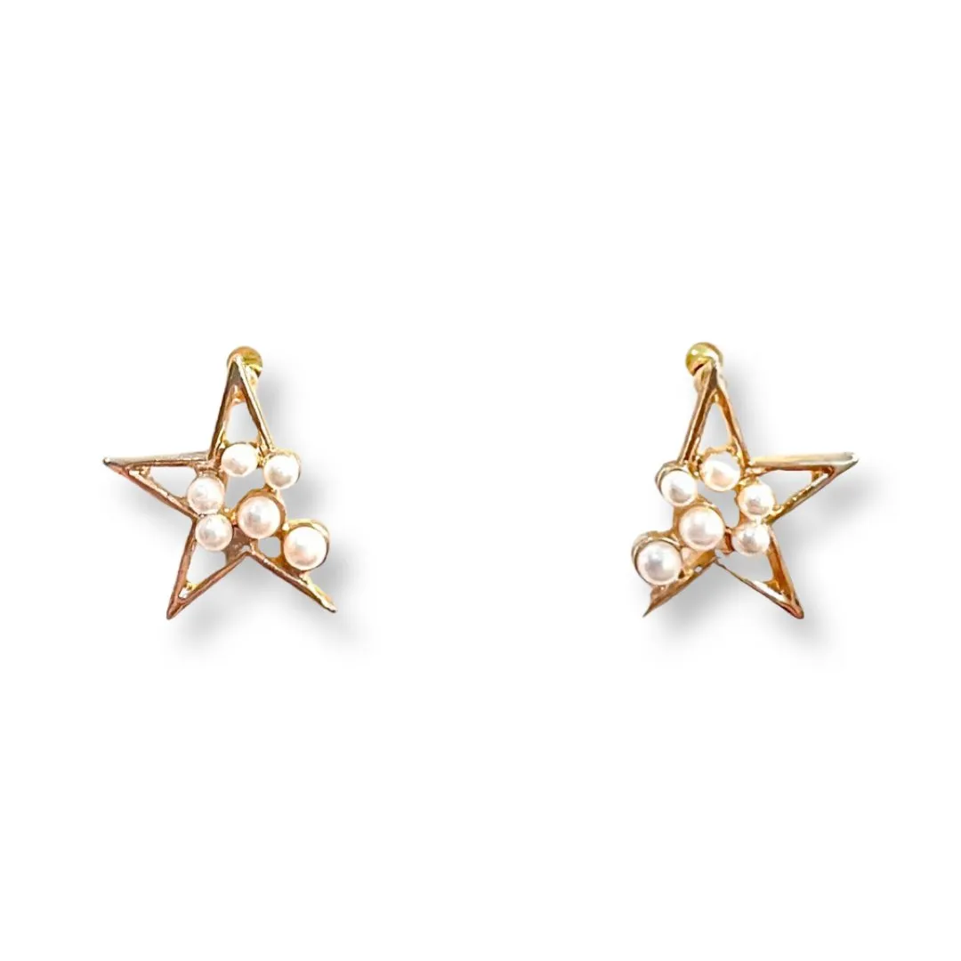 Starlight Pearl Stud Earrings