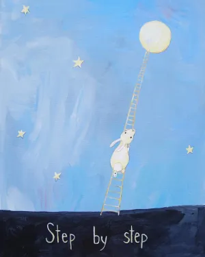 Step by Step  - Nursery Quote Art
