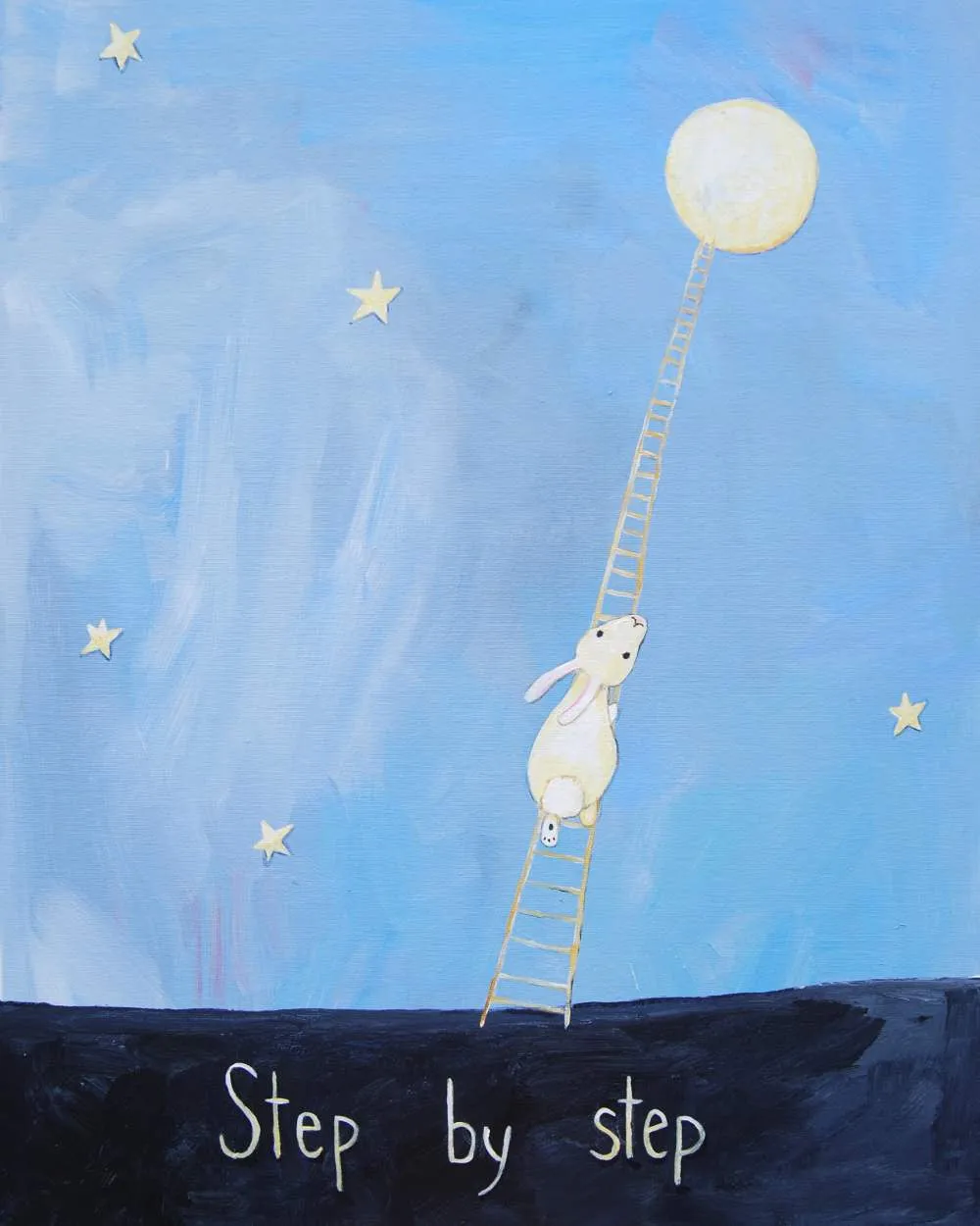 Step by Step  - Nursery Quote Art