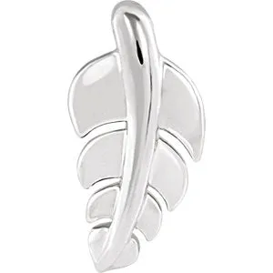 Sterling Silver 14.5x7.2 mm Leaf Pendant