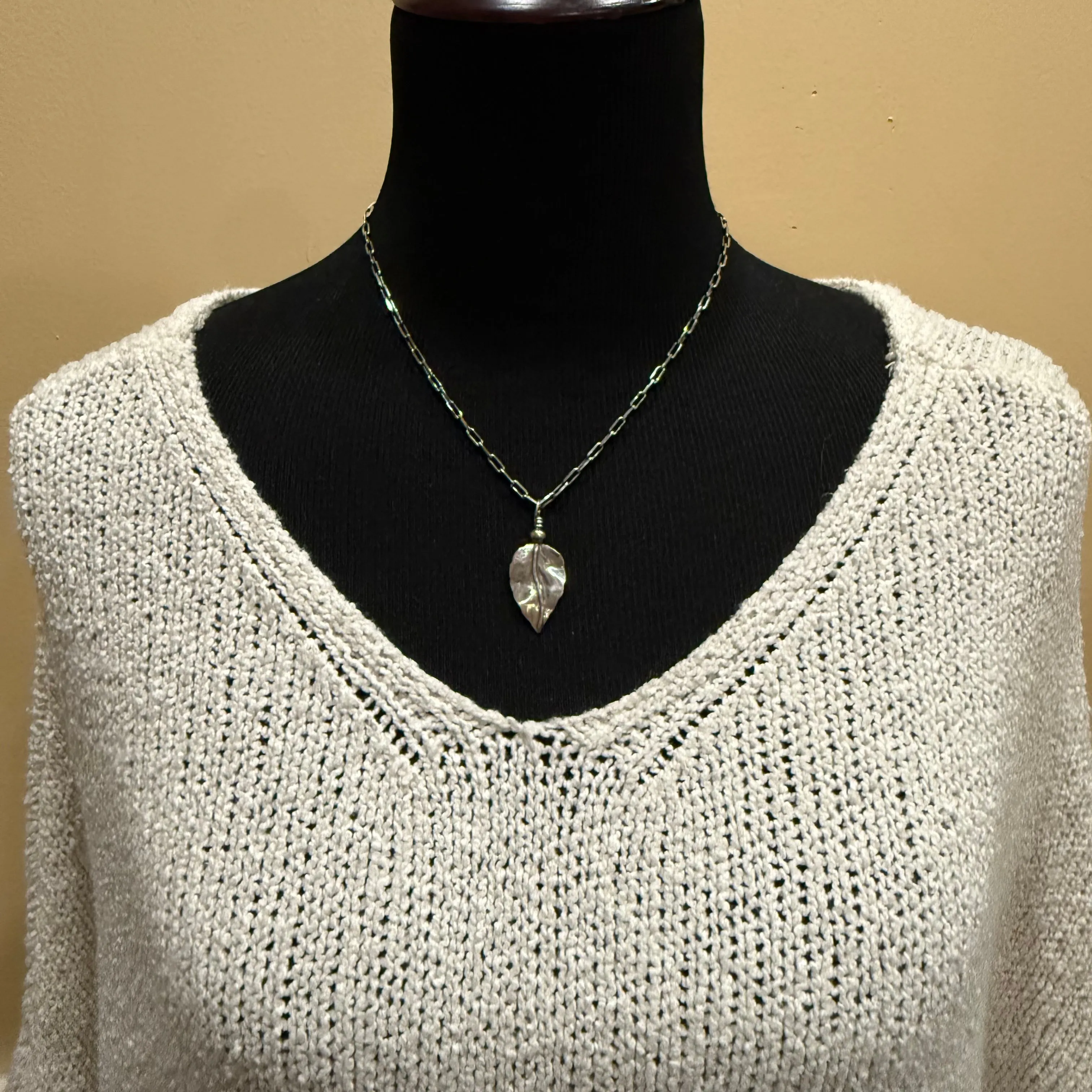 Sterling Silver Leaf Pendant