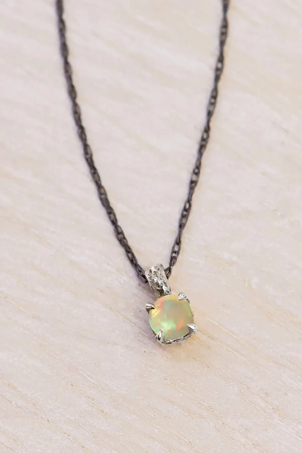 Sterling Silver Opal Necklace