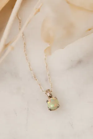 Sterling Silver Opal Necklace